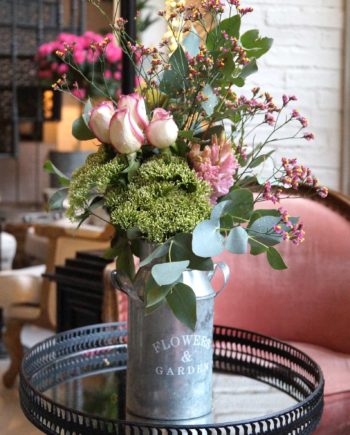 LECHERA "Flowers & Garden" con rosas